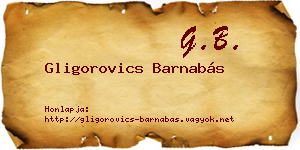 Gligorovics Barnabás névjegykártya